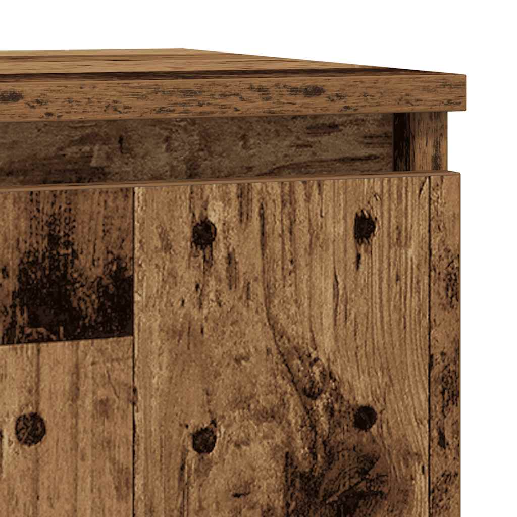 skænk 29,5x34x76 cm konstrueret træ antikt trælook