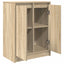 skænk 57x34x76 cm konstrueret træ røget egetræsfarve