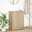 skænk 57x34x76 cm konstrueret træ røget egetræsfarve