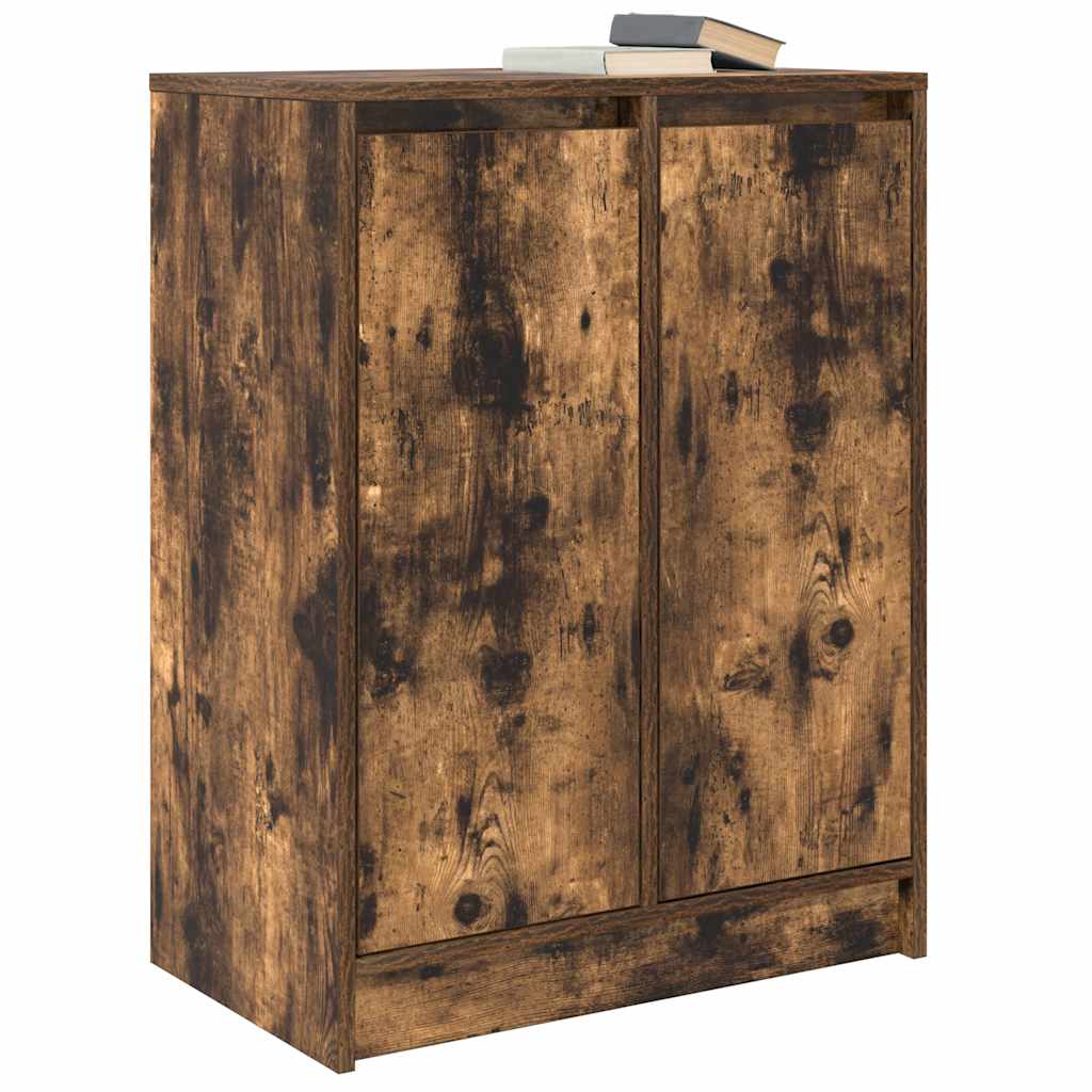 skænk 57x34x76 cm konstrueret træ røget egetræsfarve