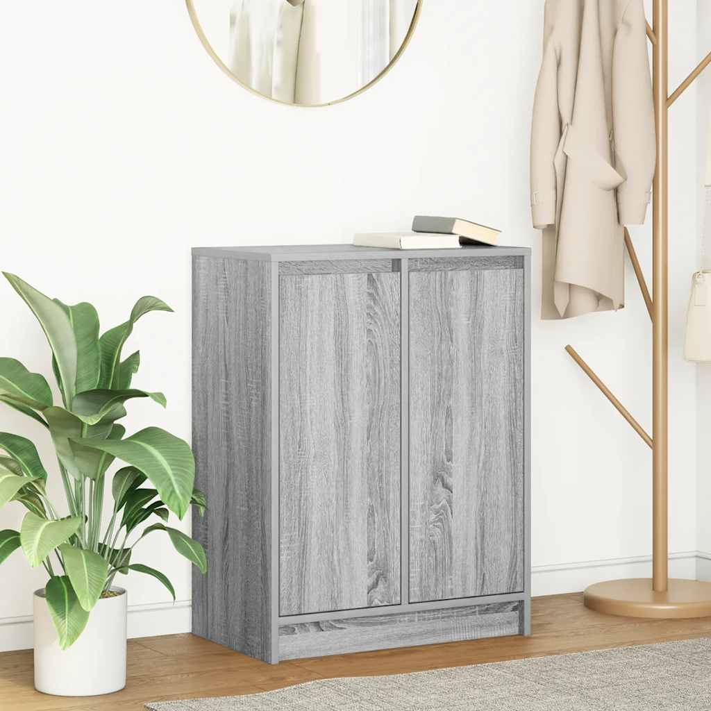 skænk 57x34x76 cm konstrueret træ grå sonoma-eg