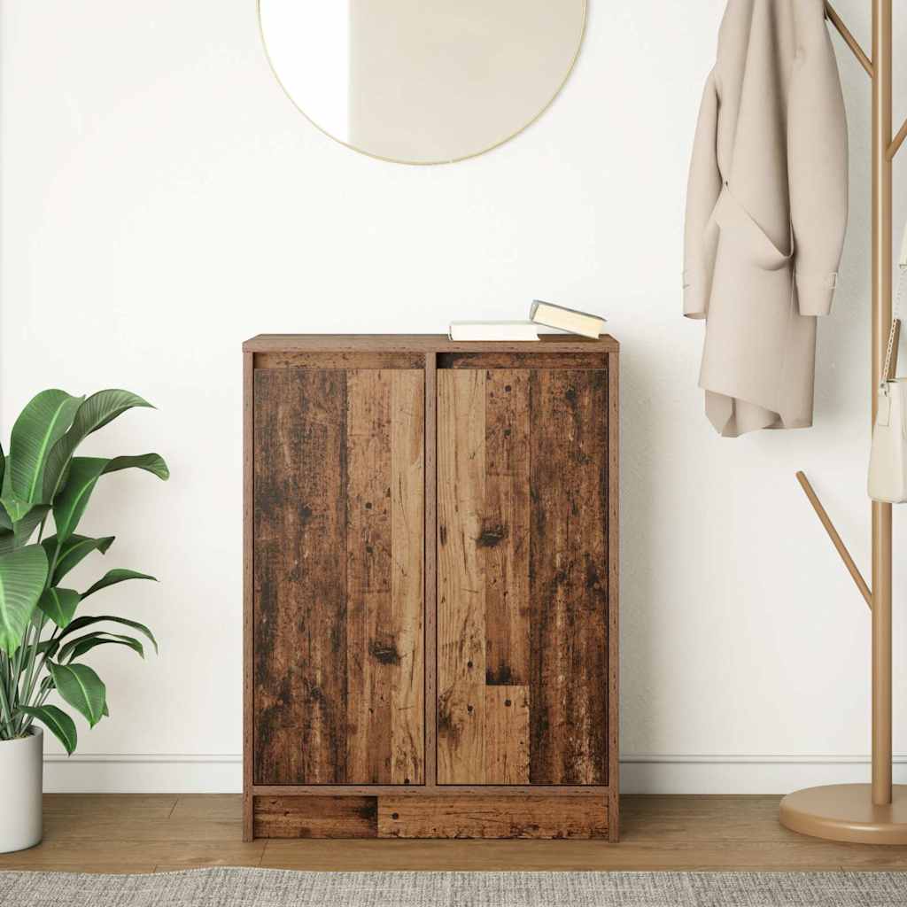 skænk 57x34x76 cm konstrueret træ antikt træ
