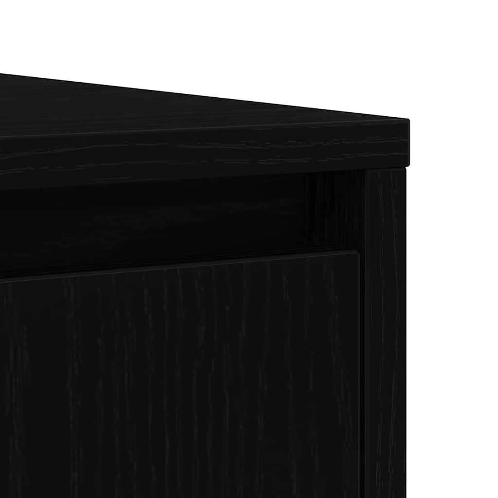 skænk 85x34x76 cm konstrueret træ sort egetræsfarve