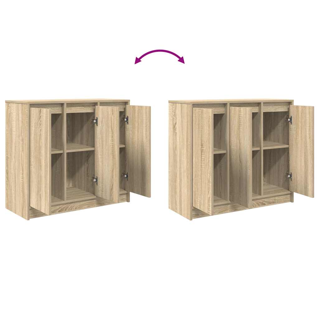 skænk 85x34x76 cm konstrueret træ sonoma-eg