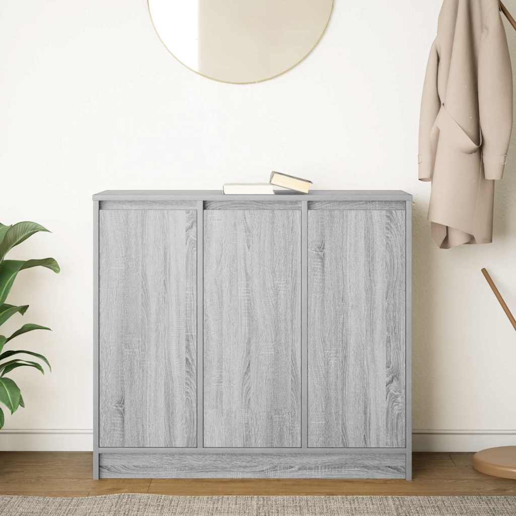 skænk 85x34x76 cm konstrueret træ grå sonoma-eg