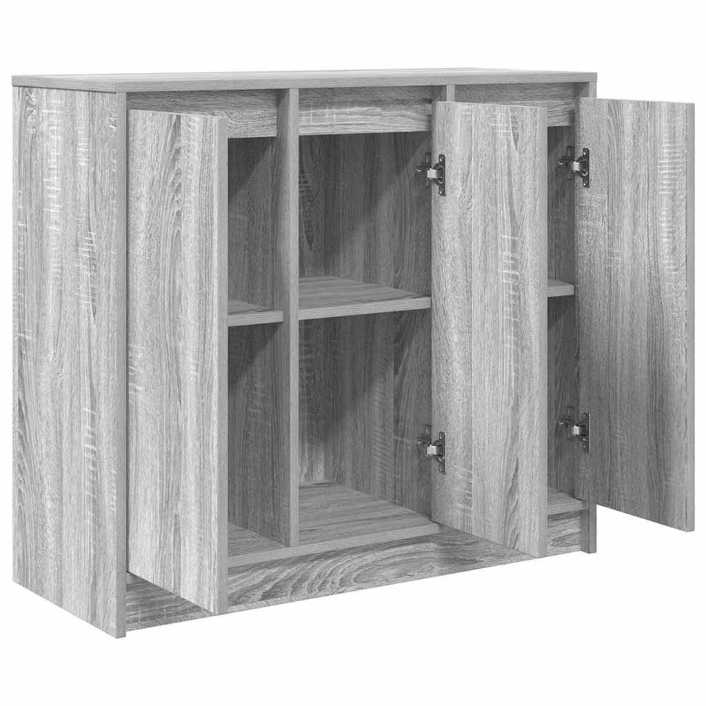 skænk 85x34x76 cm konstrueret træ grå sonoma-eg