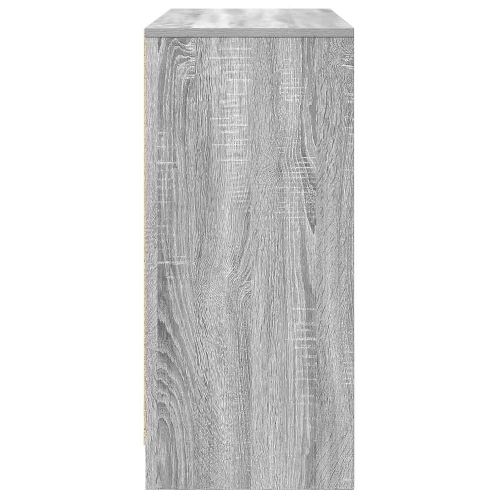 skænk 85x34x76 cm konstrueret træ grå sonoma-eg