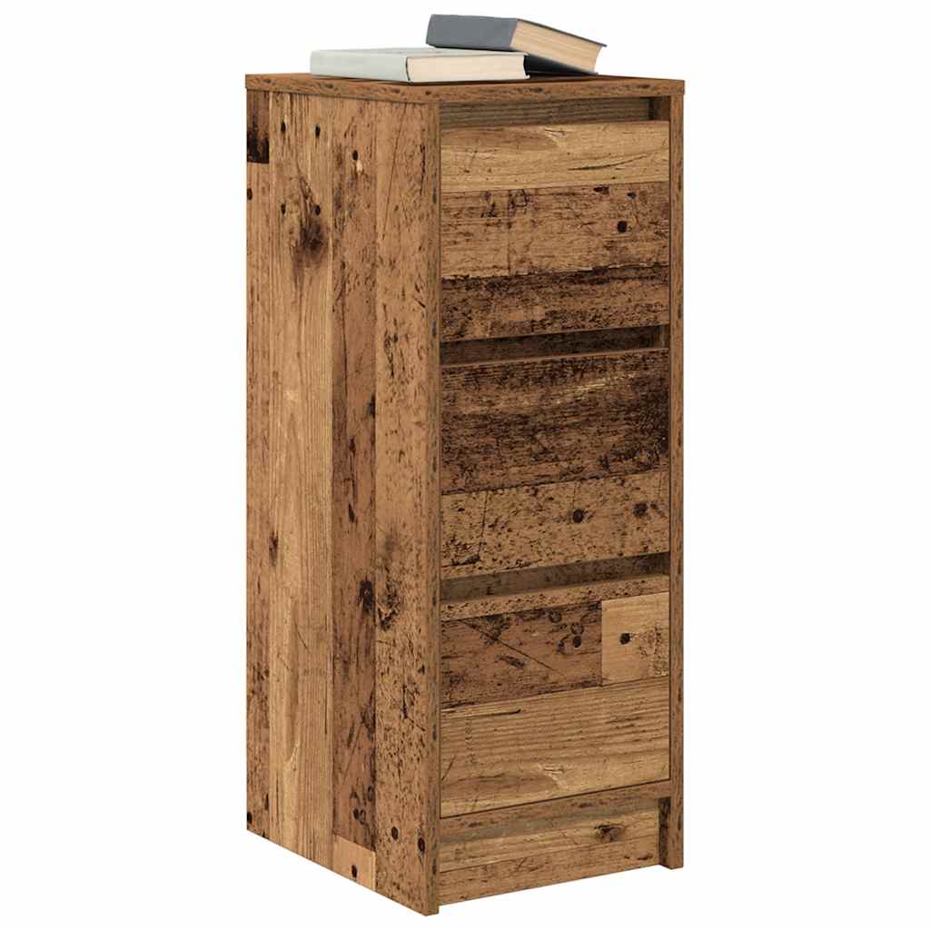 skænk 29,5x34x76 cm konstrueret træ antikt trælook