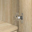 skab med skuffe 55,5x34x119,5 cm konstrueret træ sonoma-eg