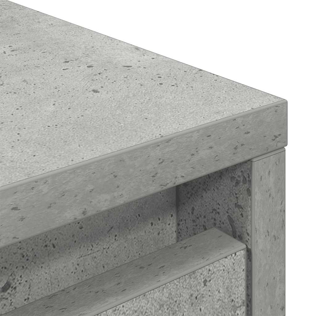 skab med skuffe 55,5x34x119,5 cm konstrueret træ betongrå