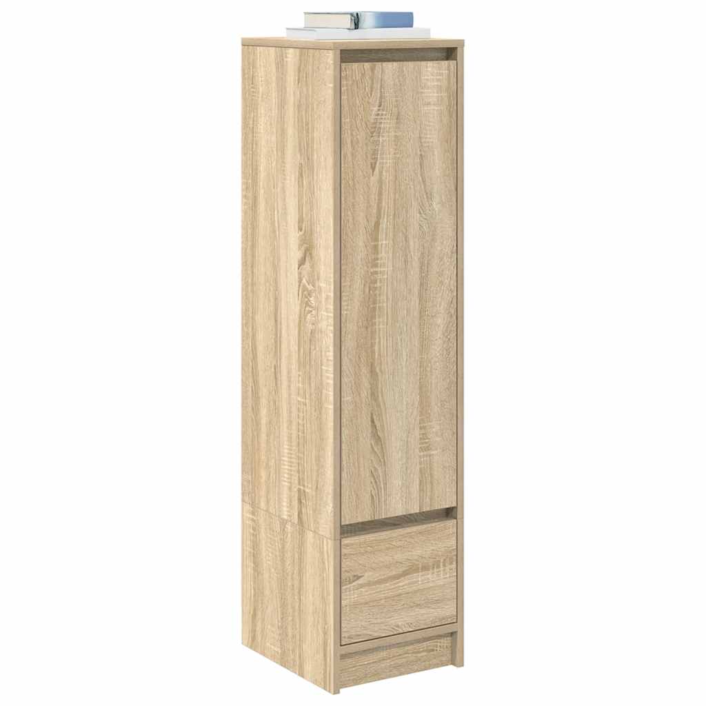 højskab 29,5x34x119,5 cm konstrueret træ sonoma-eg
