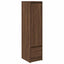 højskab 29,5x34x119,5 cm konstrueret træ brun egetræsfarve