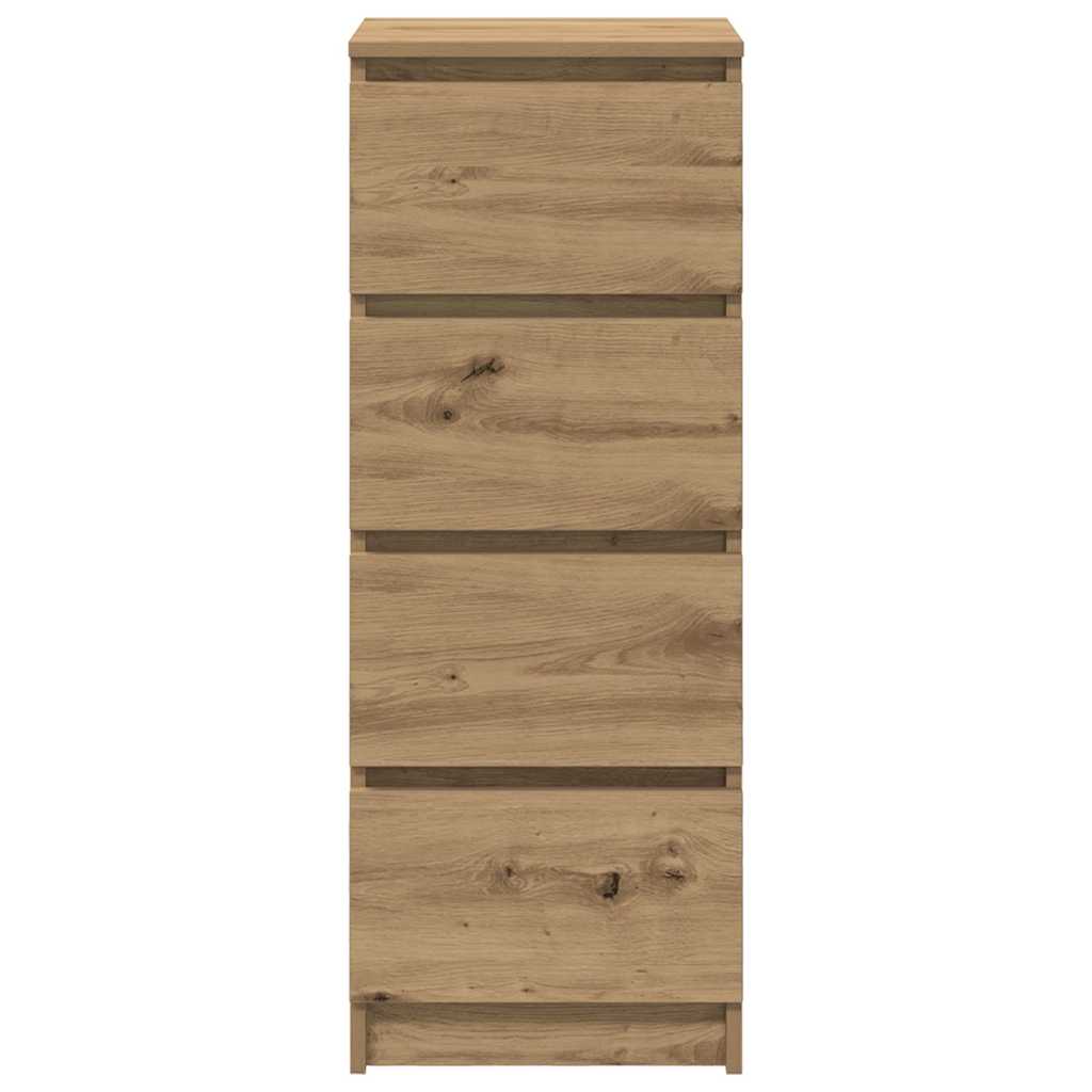 skænk 37,5x35x99 cm konstrueret træ egetræsfarve