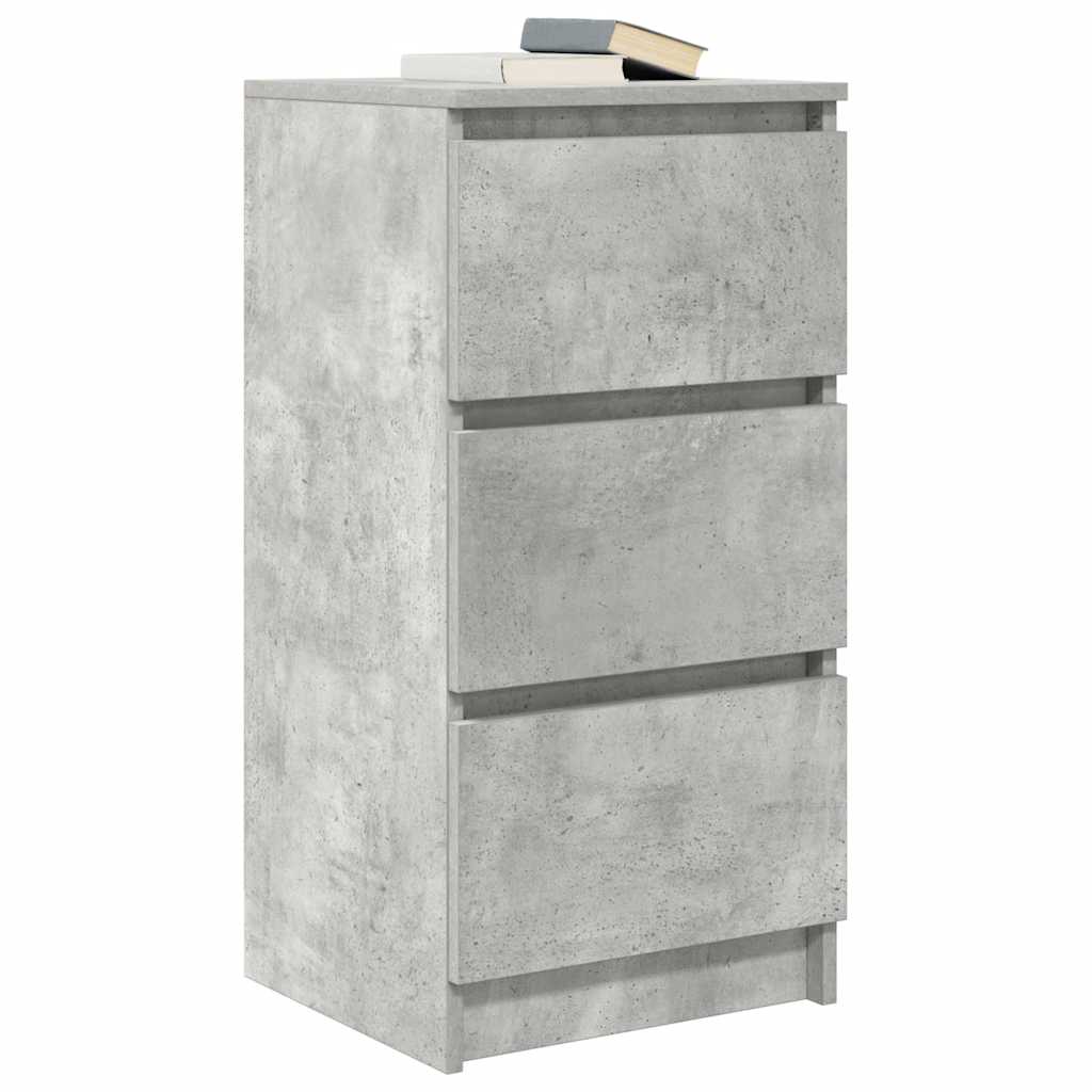 skænk 37,5x35x76 cm konstrueret træ betongrå