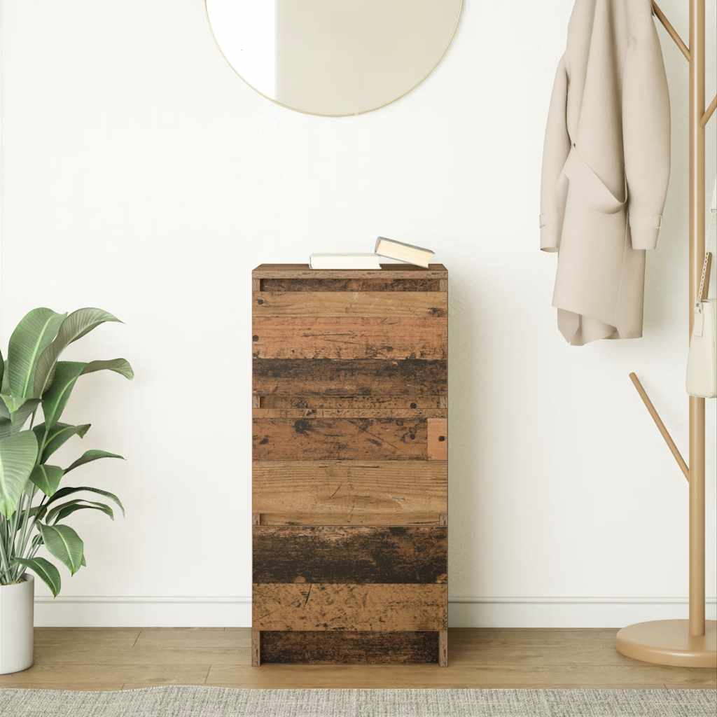 skænk 37,5x35x76 cm konstrueret træ antikt træ