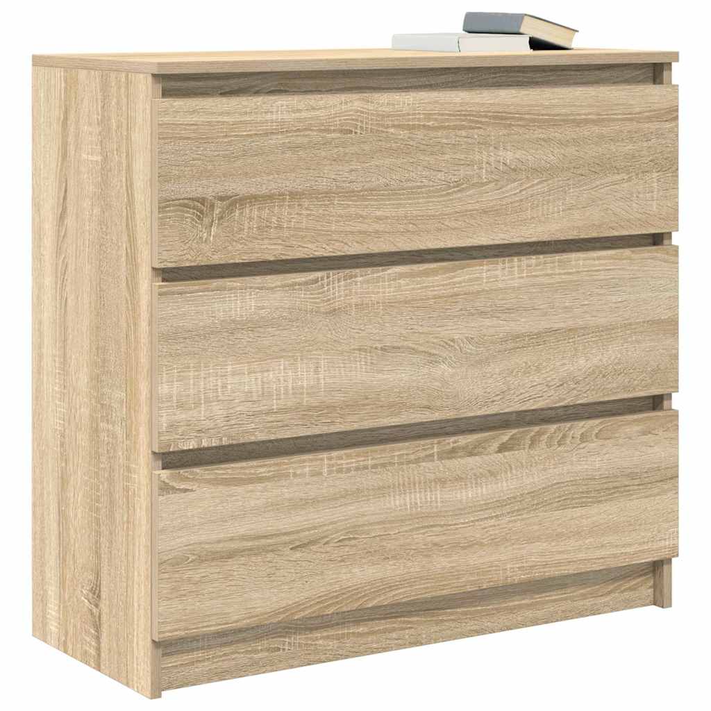 skænk 80x35x76 cm konstrueret træ sonoma-eg