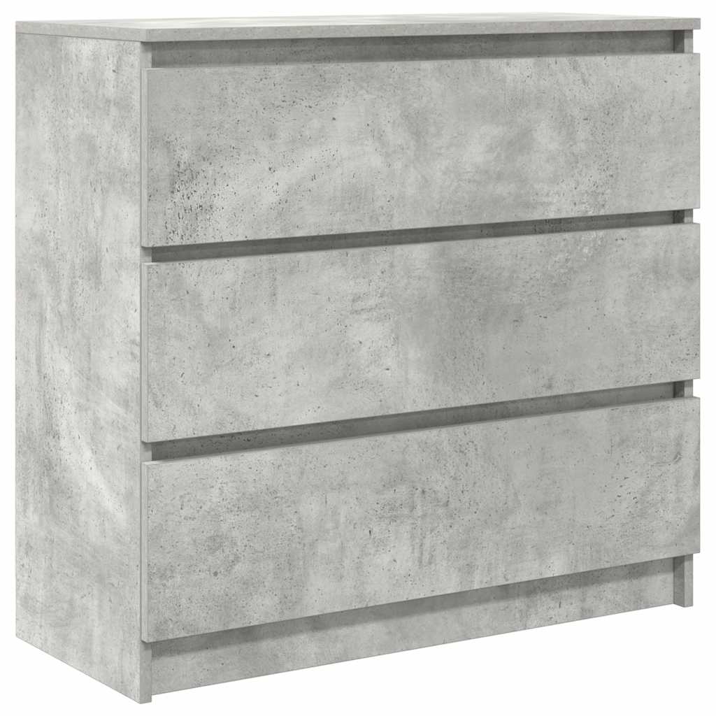 skænk 80x35x76 cm konstrueret træ betongrå