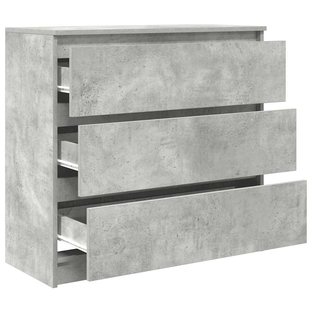 skænk 80x35x76 cm konstrueret træ betongrå