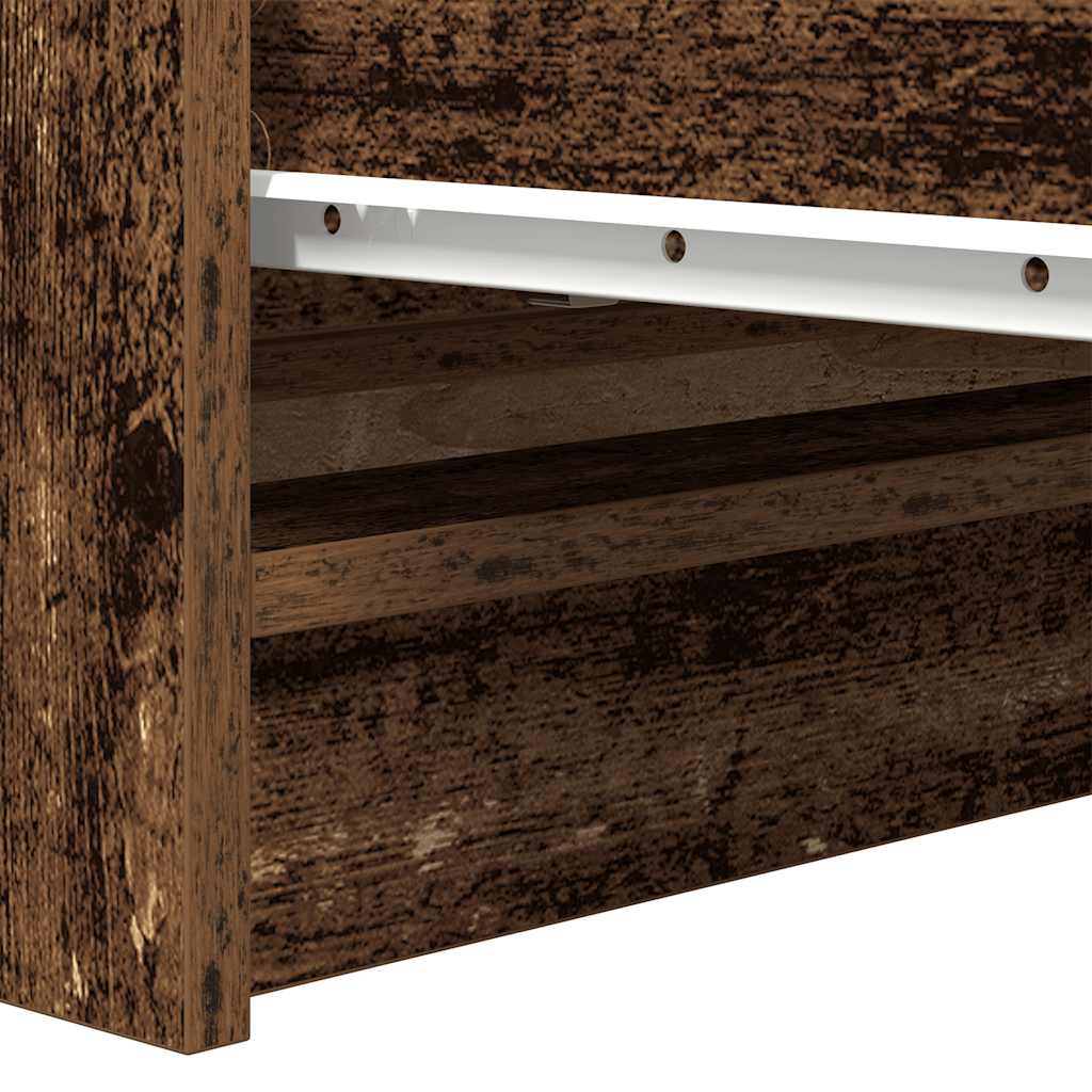 skænk 80x35x76 cm konstrueret træ antikt træ