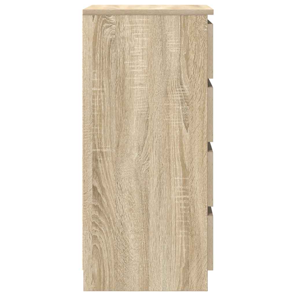 skænk 37,5x35x76 cm konstrueret træ røget egetræsfarve