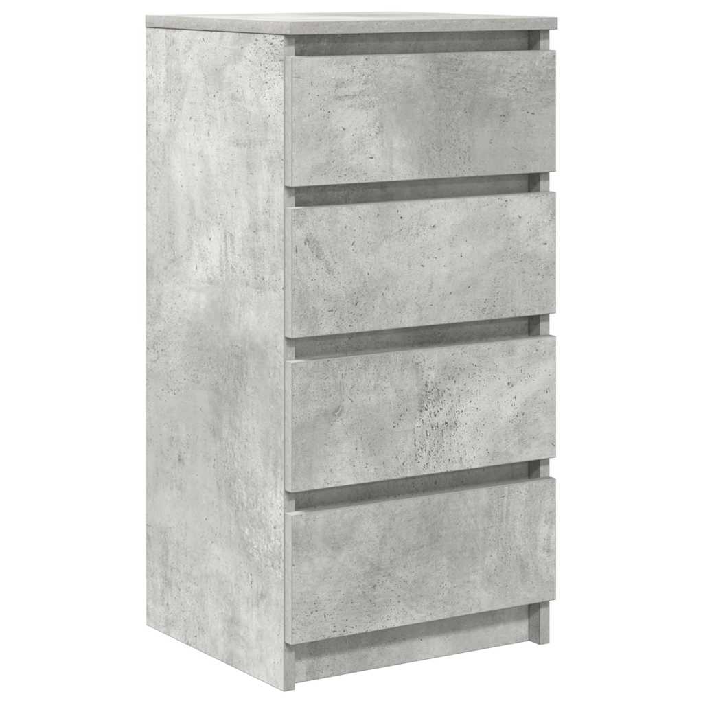 skænk 37,5x35x76 cm konstrueret træ betongrå