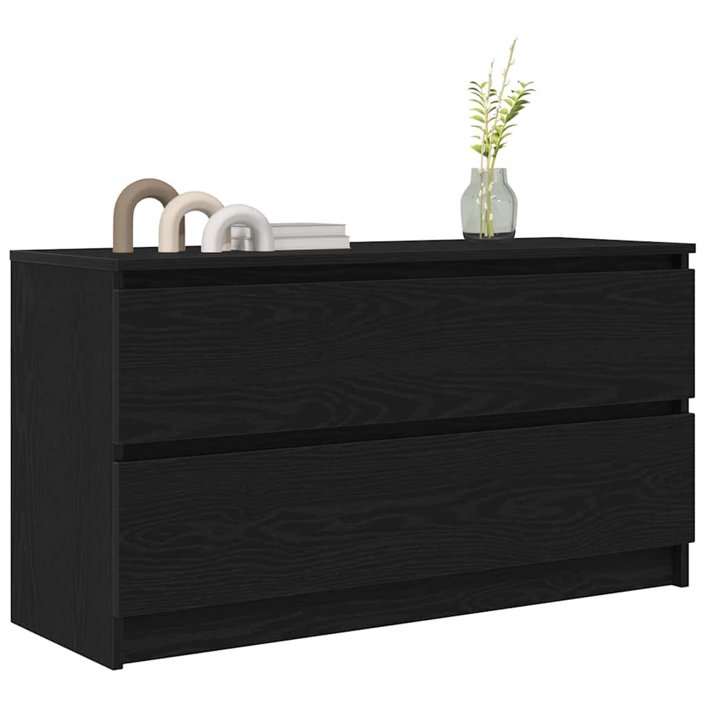 tv-bord 100x35x54 cm konstrueret træ sort