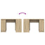 skrivebord 120x42x76 cm konstrueret træ sonoma-eg