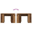 skrivebord 120x42x76 cm konstrueret træ antikt træ