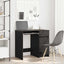 skrivebord 86x49x76 cm konstrueret træ sort-eg