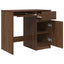 skrivebord 86x49x76 cm konstrueret træ brun egetræsfarve