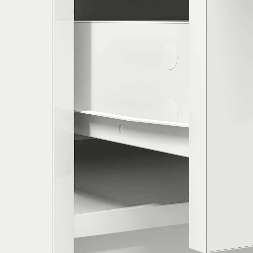 skænk med skuffer og låger 73x31x90 cm hvid