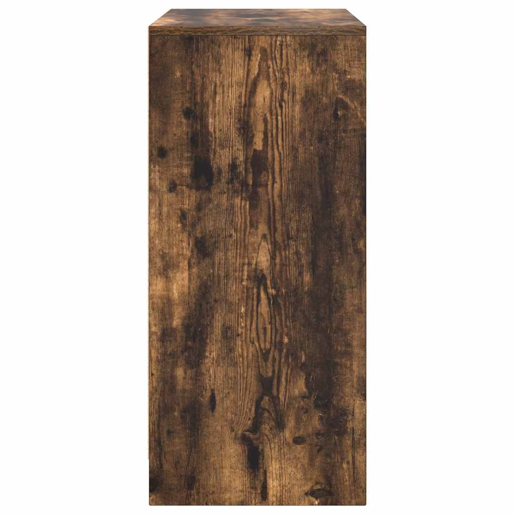 skoskab 57x34x76 cm konstrueret træ røget egetræsfarve
