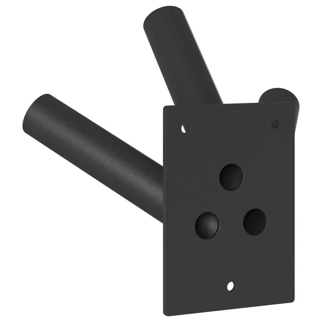 Flag Pol Holde Sort 10,5 x 7,5 x 0,2 cm Stål
