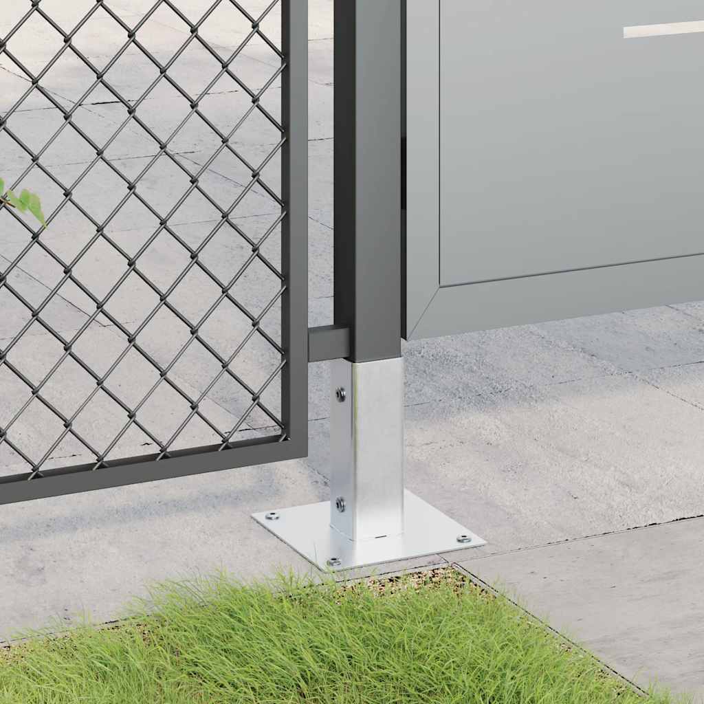 stolpefødder firkantet 4 stk. 46x46 mm galvaniseret stål