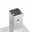 stolpefødder firkantet 4 stk. 46x46 mm galvaniseret stål