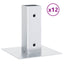 stolpefødder firkantet 12 stk. 46x46 mm galvaniseret stål