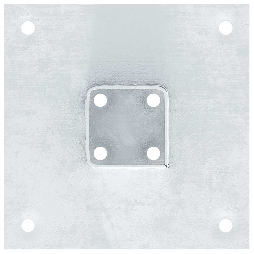 stolpefødder firkantet 4 stk. 51x51 mm galvaniseret stål