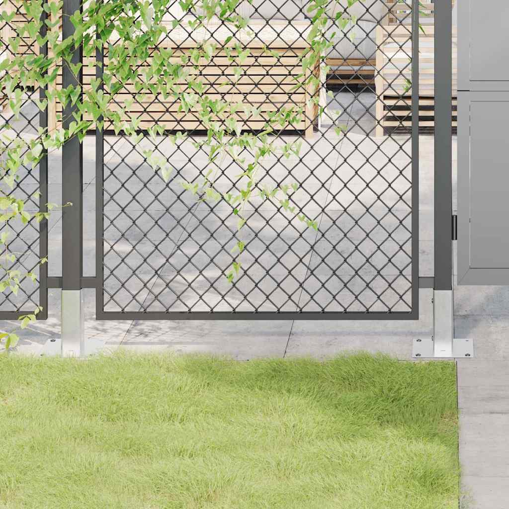 stolpefødder firkantet 4 stk. 51x51 mm galvaniseret stål