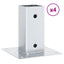 stolpefødder firkantet 4 stk. 61x61 mm galvaniseret stål