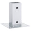 stolpefødder firkantet 4 stk. 61x61 mm galvaniseret stål