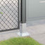 stolpefødder firkantet 4 stk. 61x61 mm galvaniseret stål
