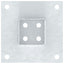 stolpefødder firkantet 4 stk. 61x61 mm galvaniseret stål