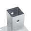 stolpefødder firkantet 4 stk. 61x61 mm galvaniseret stål