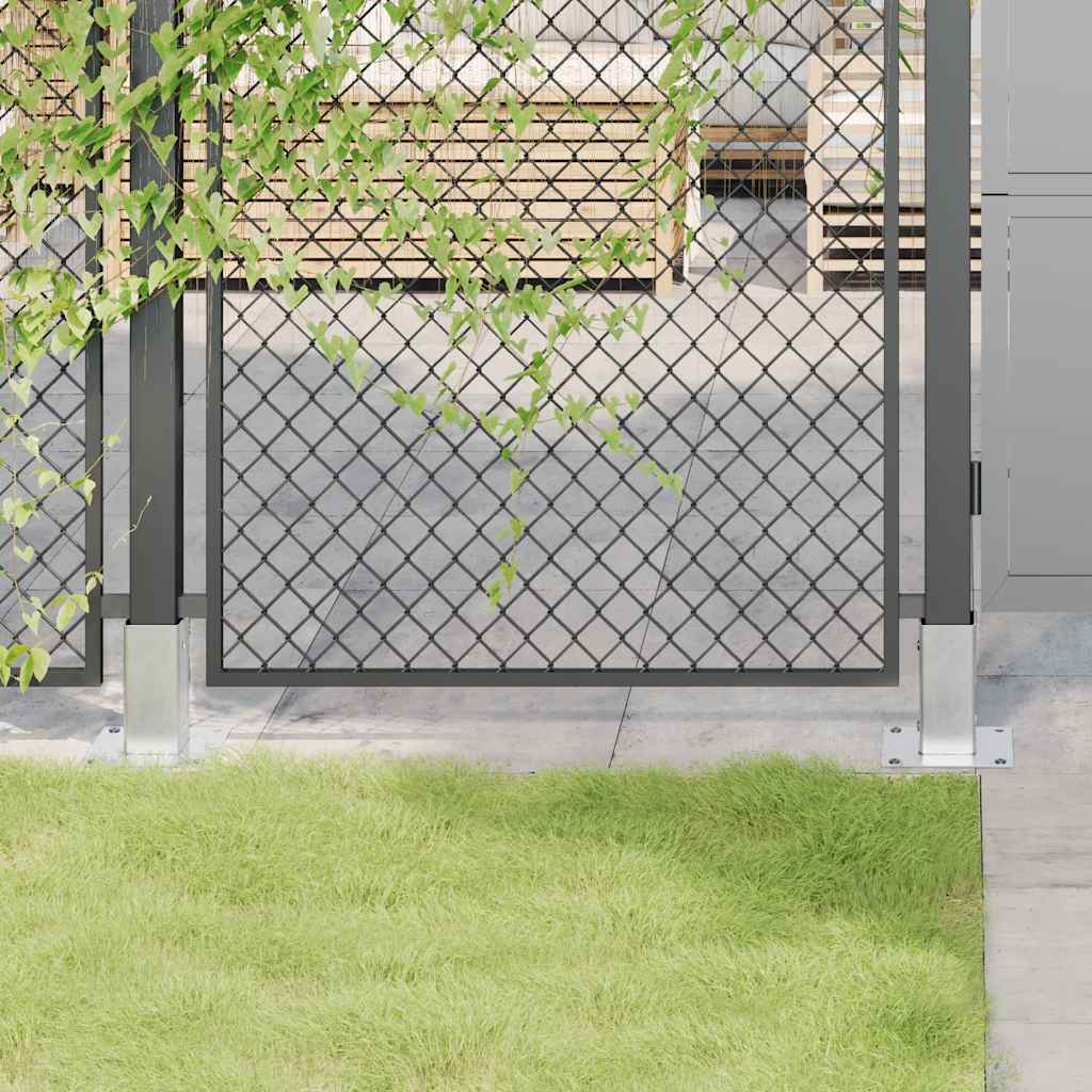 stolpefødder firkantet 4 stk. 71x71 mm galvaniseret stål