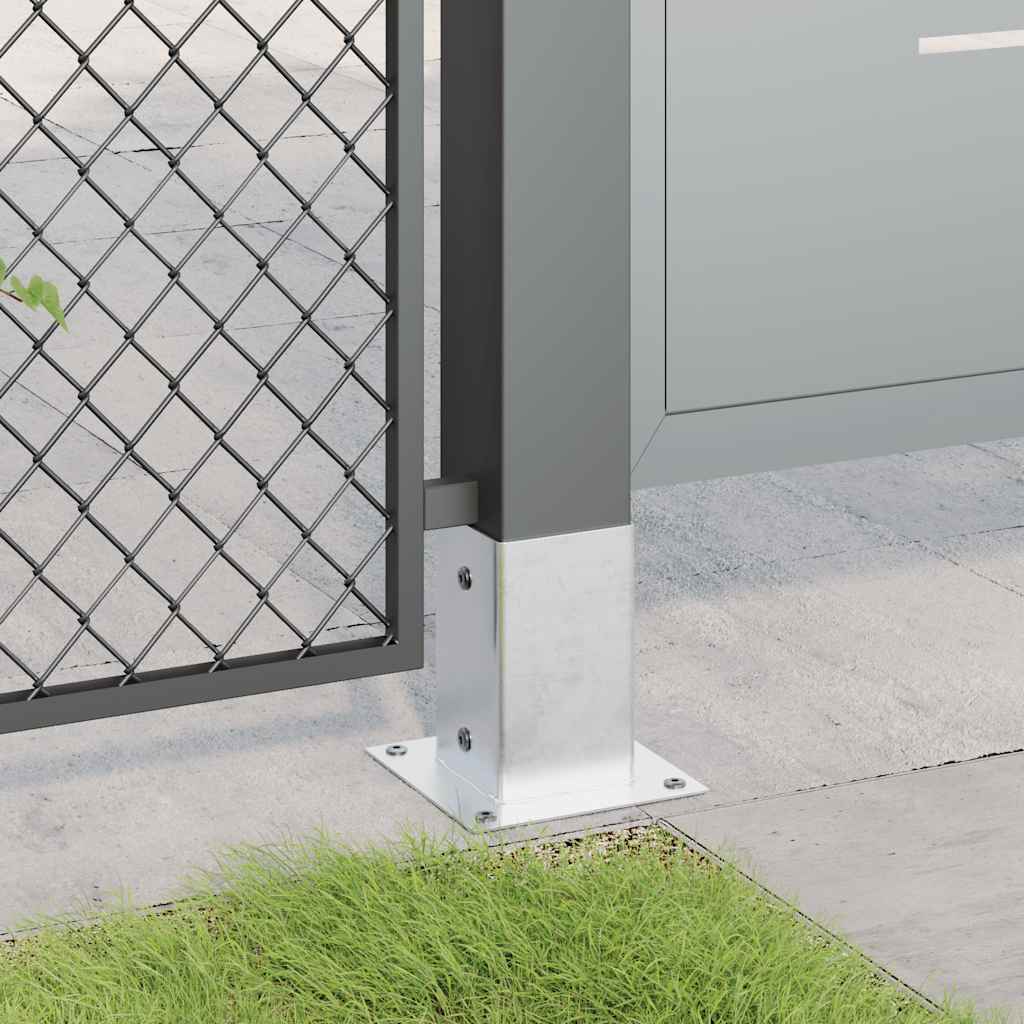 stolpefødder firkantet 4 stk. 81x81 mm galvaniseret stål