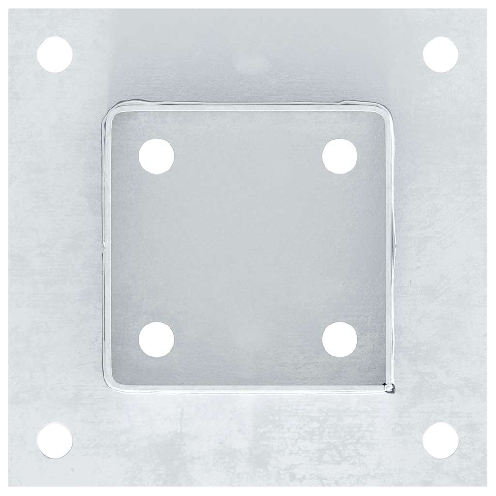 stolpefødder firkantet 12 stk. 81x81 mm galvaniseret stål