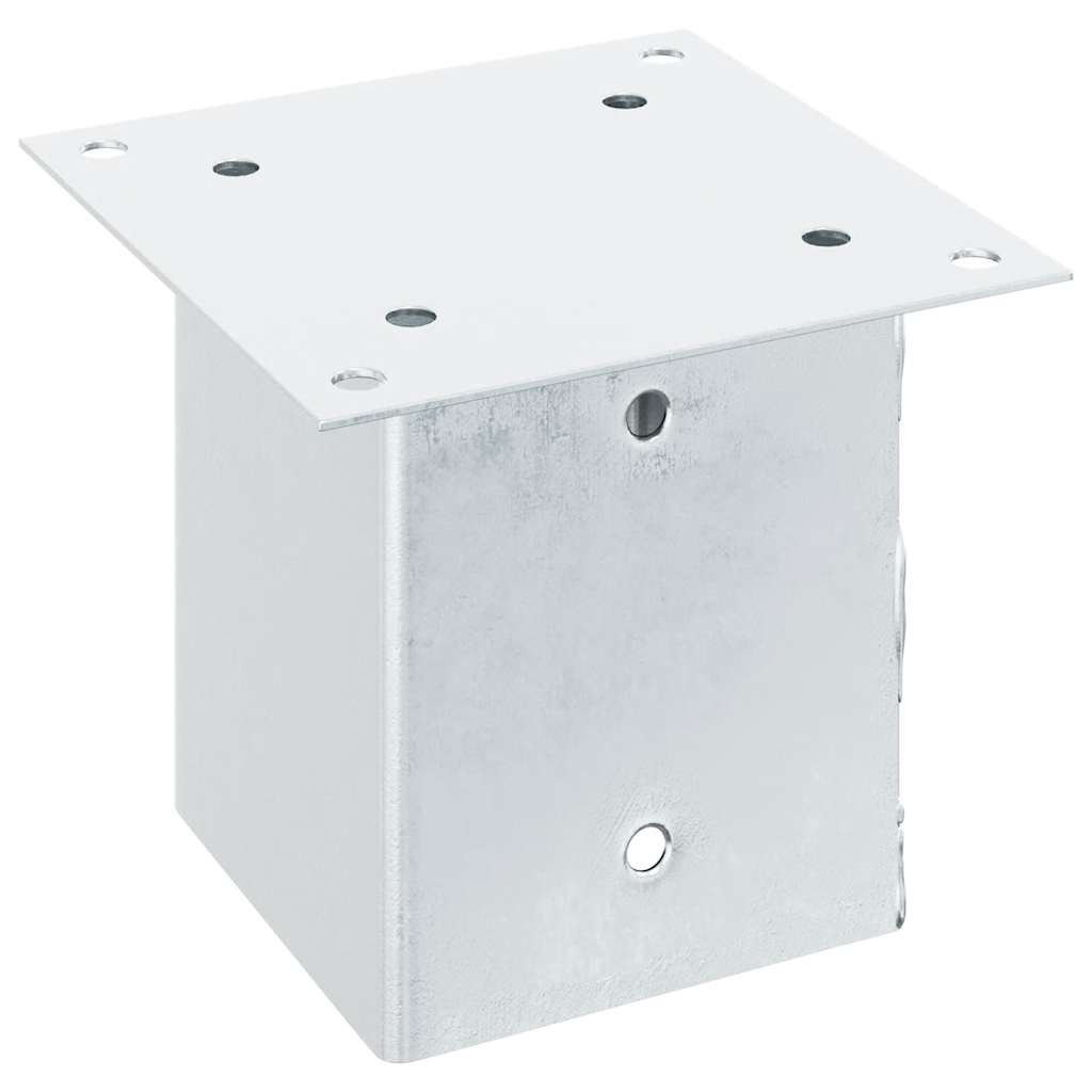 stolpefødder firkantet 4 stk. 101x101 mm galvaniseret stål