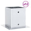 stolpefødder firkantet 12 stk. 101x101 mm galvaniseret stål