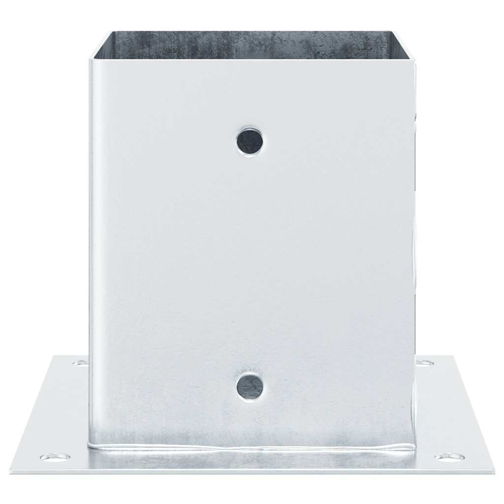 stolpefødder firkantet 4 stk. 121x121 mm galvaniseret stål