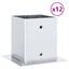 stolpefødder firkantet 12 stk. 121x121 mm galvaniseret stål